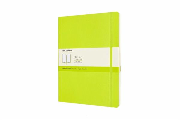 Moleskine Notizbuch XL, Blanko, Weicher Einband, Limetten Grün Moleskine Notizbuch XL, Blanko, Weicher Einband, Limetten Grün