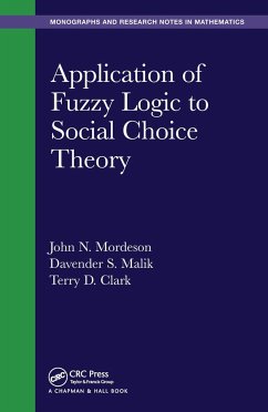 Application of Fuzzy Logic to Social Choice Theory - Mordeson, John N; Malik, Davender S; Clark, Terry D