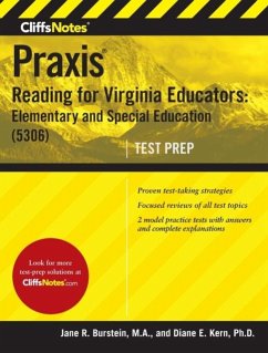 Cover CliffsNotes Praxis Reading for Virginia Educators