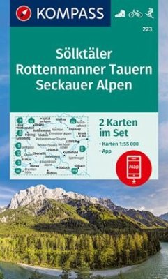 KOMPASS Wanderkarten-Set 223 Sölktäler, Rottenmanner Tauern, Seckauer Alpen (2 Karten) 1:55.000