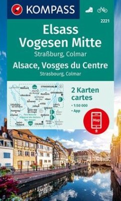 KOMPASS Wanderkarten-Set 2221 Elsass, Vogesen Mitte, Alsace, Vosges du Centre (2 Karten) 1:50.000