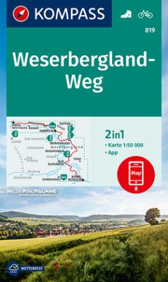 KOMPASS Wanderkarte Weserbergland-Weg