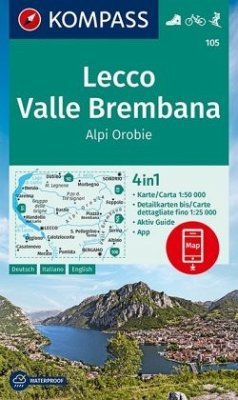 Cover KOMPASS Wanderkarte Lecco, Valle Brembana, Alpi Orobie