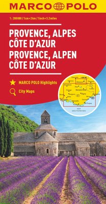 Provence, Alps, Cote d'Azur Marco Polo Map - MARCO POLO Regionalkarte Provence, Alpen, Côte d'Azur 1:200.000