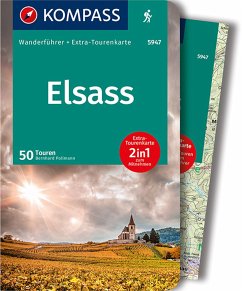 KOMPASS Wanderführer Elsass, 50 Touren - Pollmann, Bernhard