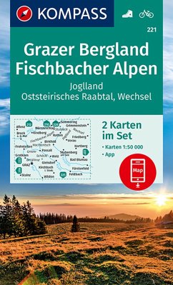 Cover KOMPASS Wanderkarten-Set 221 Grazer Bergland, Fischbacher Alpen (2 Karten) 1:50.000