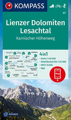 KOMPASS Wanderkarte 47 Lienzer Dolomiten, Lesachtal, Karnischer Höhenweg 1:50.000