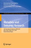 Metadata and Semantic Research (eBook, PDF)