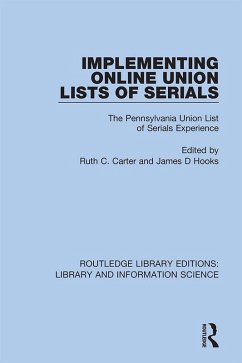 Cover Implementing Online Union Lists of Serials (eBook, PDF)
