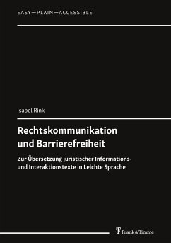 Rechtskommunikation und Barrierefreiheit - Rink, Isabel