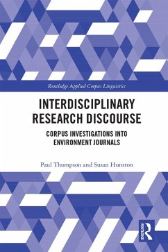 Interdisciplinary Research Discourse (eBook, ePUB) - Thompson, Paul; Hunston, Susan