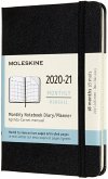 Moleskine 18 Monate Monats Notizkalender 2020/2021 Pocket/A6, Schwarz