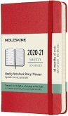 Moleskine 18 Monate Wochen Notizkalender 2020/2021 Pocket/A6, Scharlachrot