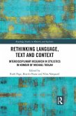 Rethinking Language, Text and Context (eBook, ePUB)
