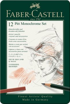 Faber-Castell Pitt Monochrome, 12er Set Metalletui