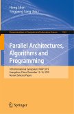 Parallel Architectures, Algorithms and Programming