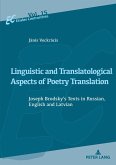 Linguistic and Translatological Aspects of Poetry Translation (eBook, ePUB)