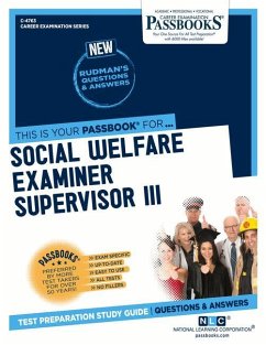 Social Welfare Examiner Supervisor III (C-4763): Passbooks Study Guide Volume 4763 - National Learning Corporation