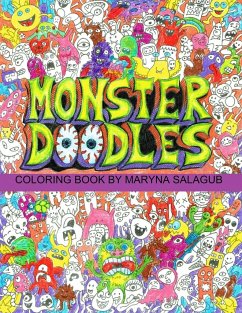 Doodle monsters coloring book Paperback - Salagub, Maryna
