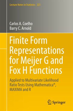 Finite Form Representations for Meijer G and Fox H Functions (eBook, PDF) - Coelho, Carlos A.; Arnold, Barry C.