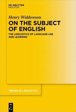On the Subject of English (eBook, PDF) - Widdowson, Henry