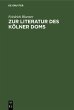 Zur Literatur des Kölner Doms (eBook,... - Bild 1