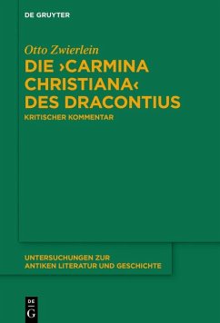 Cover Die >Carmina christiana< des Dracontius (eBook, PDF)