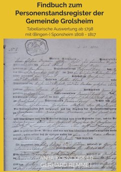 Findbuch zum Personenstandsregister der Gemeinde Grolsheim - Korndörfer, Anja