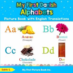Cover My First Danish Alphabets Picture Book with English Translations