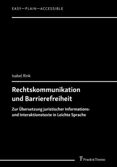 Rechtskommunikation und Barrierefreiheit (eBook, PDF) - Rink, Isabel