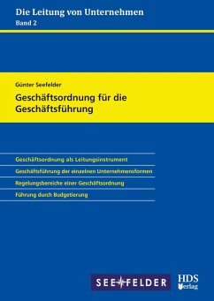Geschäftsordnung für die Geschäftsführung (eBook, PDF) - Seefelder, Günter
