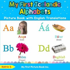 Cover My First Icelandic Alphabets Picture Book with English Translations