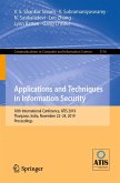 Applications and Techniques in Information Security (eBook, PDF)