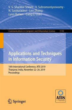 Cover Applications and Techniques in Information Security (eBook, PDF)