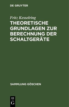 Theoretische Grundlagen zur Berechnung der Schaltgeräte (eBook, PDF) - Kesselring, Fritz