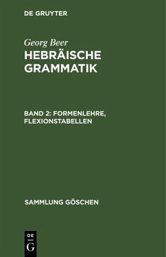 Formenlehre, Flexionstabellen (eBook, PDF) - Beer, Georg