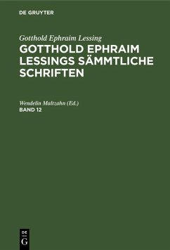 Cover Gotthold Ephraim Lessing: Gotthold Ephraim Lessings Sämmtliche Schriften. Band 12 (eBook, PDF)