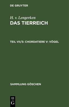 Chordatiere V: Vögel (eBook, PDF) - Lengerken, H. V.