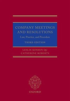 Company Meetings and Resolutions - Kosmin, Leslie, QC (University of Cambridge); Roberts, Catherine (Erskine Chambers)