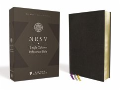 Nrsv, Single-Column Reference Bible, Premium Leather, Goatskin, Black, Premier Collection, Comfort Print - Zondervan