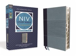 NIV Study Bible, Fully Revised Edition, Personal Size, Leathersoft, Navy/Blue, Red Letter, Thumb Indexed, Comfort Print - Zondervan