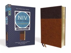 NIV Study Bible, Fully Revised Edition, Large Print, Leathersoft, Brown, Red Letter, Comfort Print - Zondervan