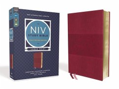 NIV Study Bible, Fully Revised Edition, Large Print, Leathersoft, Burgundy, Red Letter, Comfort Print - Zondervan