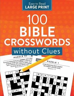 100 Bible Crosswords Without Clues Large Print - Compiled By Barbour Staff