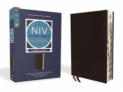 NIV Study Bible, Fully Revised Edition, Large Print, Bonded Leather, Black, Red Letter, Thumb Indexed, Comfort Print - Zondervan