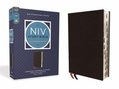 NIV Study Bible, Fully Revised Edition, Bonded Leather, Black, Red Letter, Thumb Indexed, Comfort Print - Zondervan