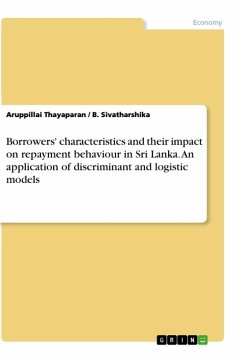Borrowers' characteristics and their impact on repayment behaviour in Sri Lanka. An application of discriminant and logistic models - Thayaparan, Aruppillai;Sivatharshika, B.