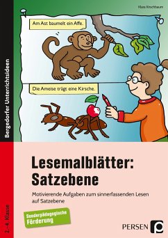 Lesemalblätter: Satzebene - Kirschbaum, Klara