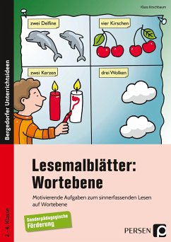 Lesemalblätter: Wortebene - Kirschbaum, Klara
