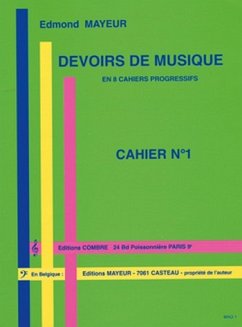 Cover MAYEUR Edmond Devoirs de musique cahier 1 formation musicale Partition